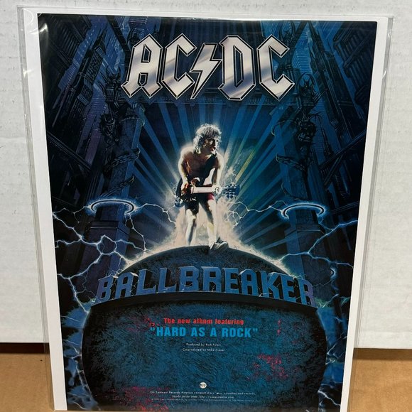 Vintage | Art | Acdc Ballbreaker Promo Ad 995 Print Advertisement ...